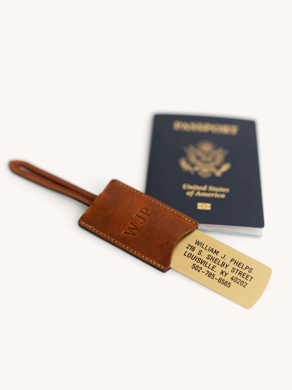 Solid Brass Luggage Tag