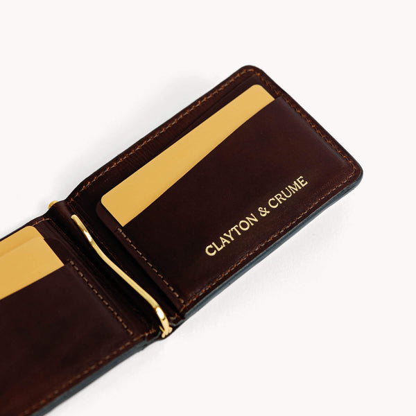 Dark Brown Alligator Bar Wallet