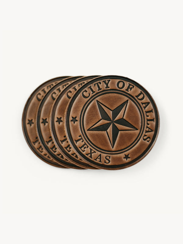 Dallas Texas City Seal Coasters