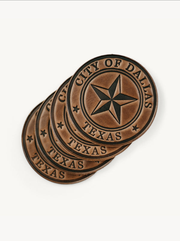 Dallas Texas City Seal Coasters