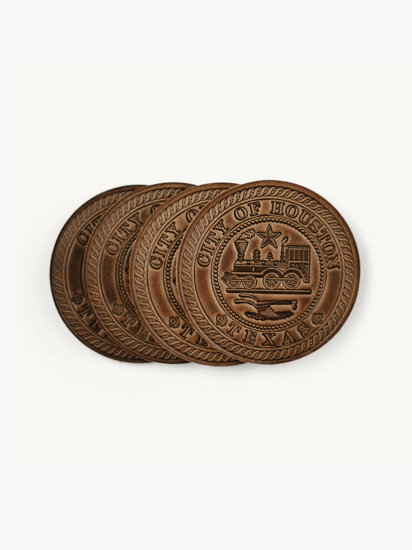 Houston Texas City Seal Coasters