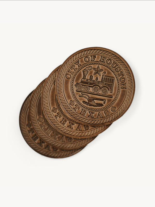 Houston Texas City Seal Coasters