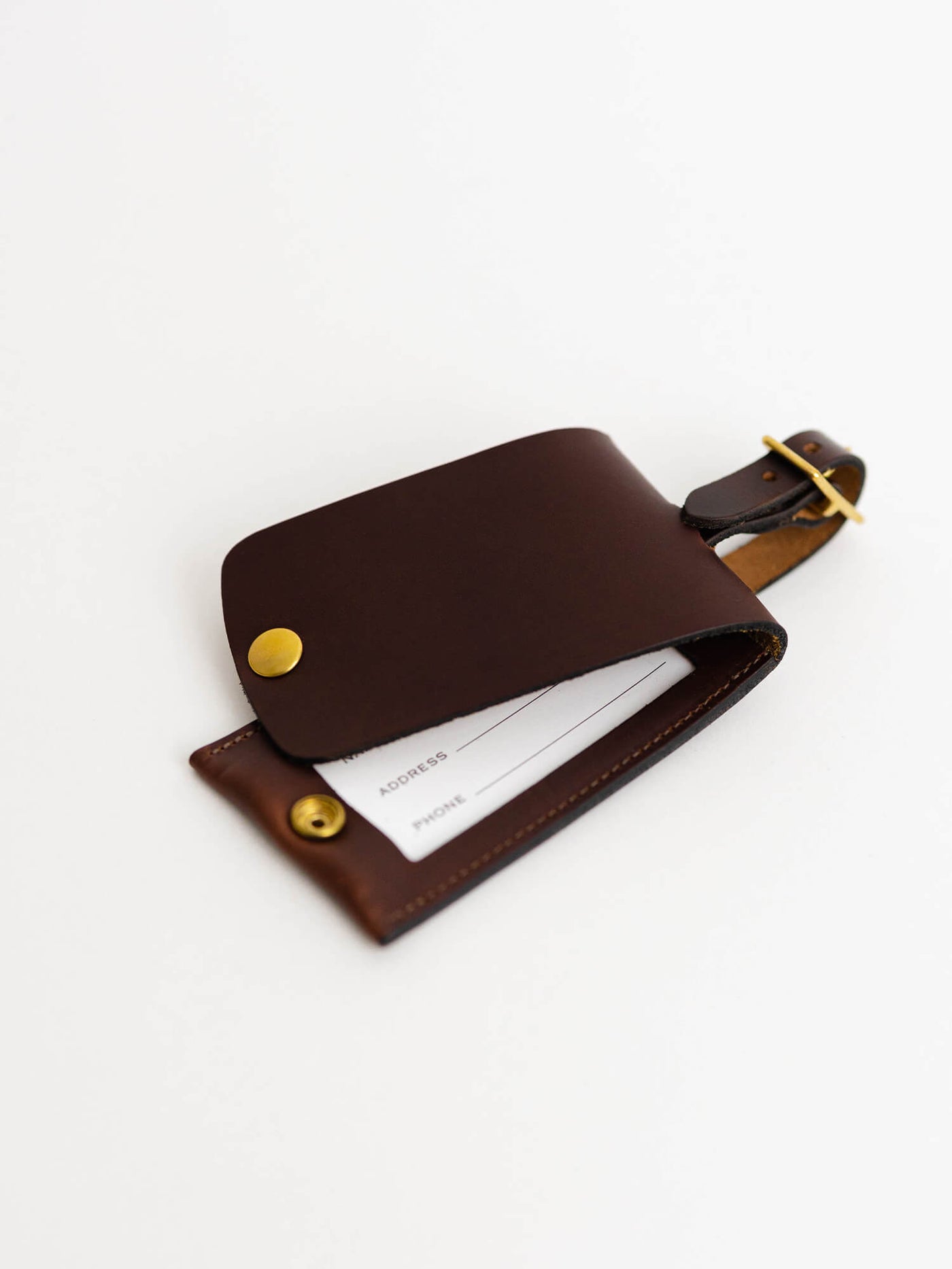 Dark Brown Luggage Tag