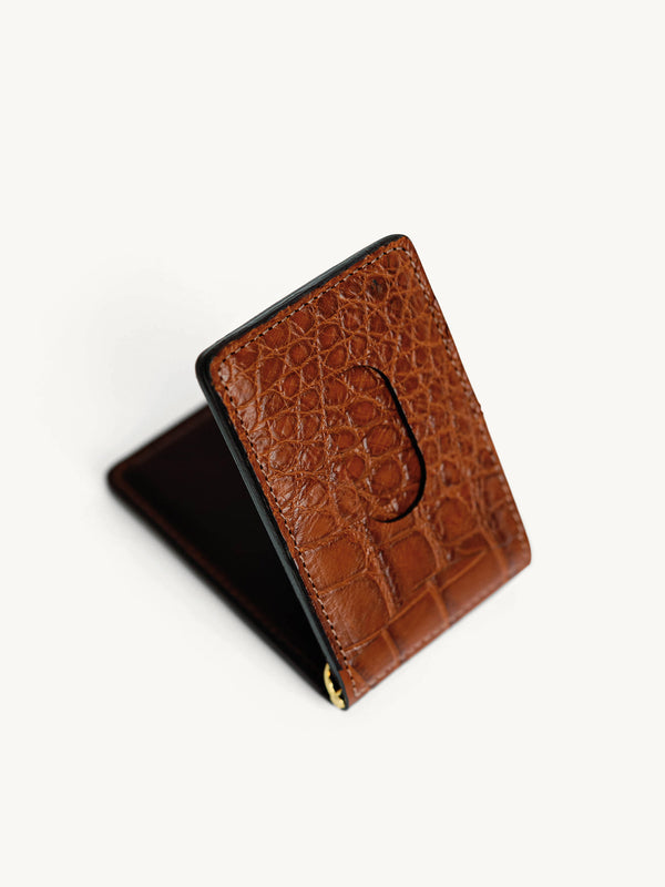 Chestnut Alligator Bar Wallet