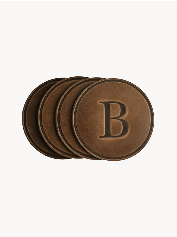 Monogrammed Circle Coasters