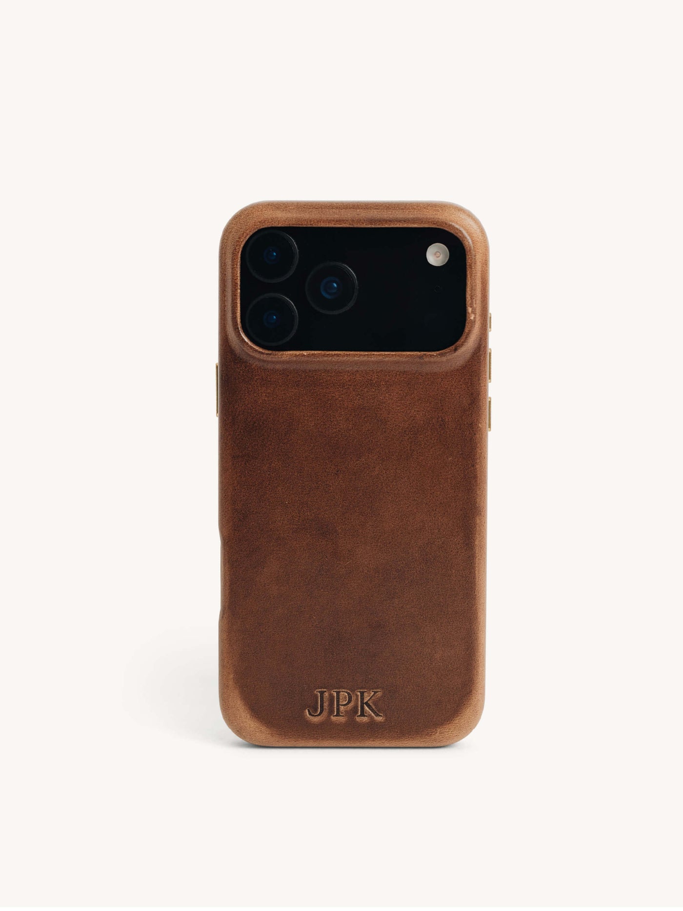 The Monogrammed Leather Phone Case - iPhone 17
