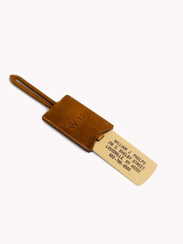 Solid Brass Luggage Tag