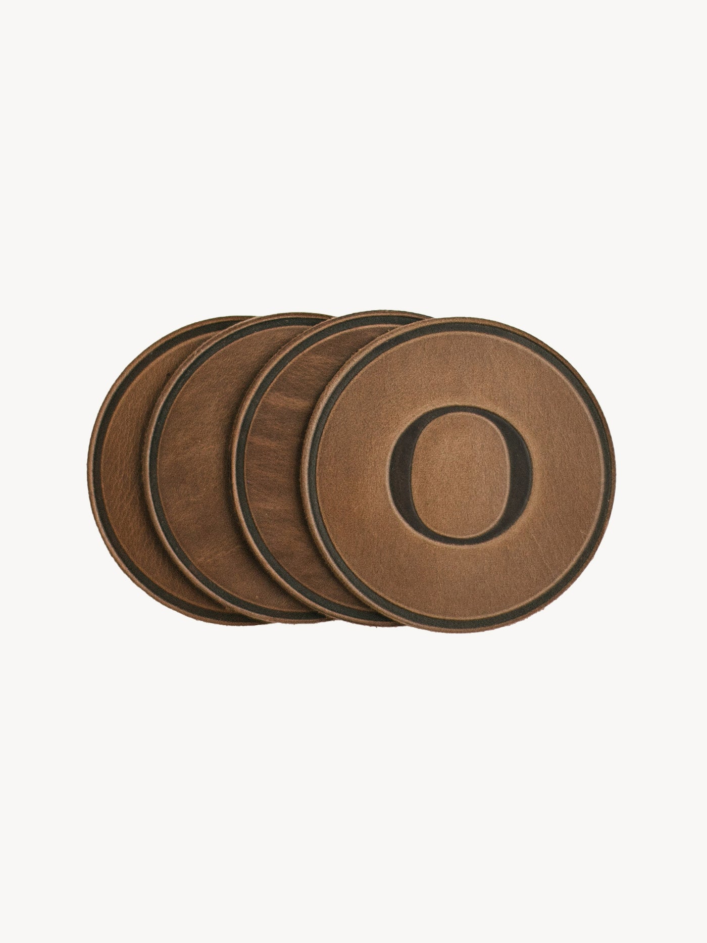 Monogrammed Circle Coasters
