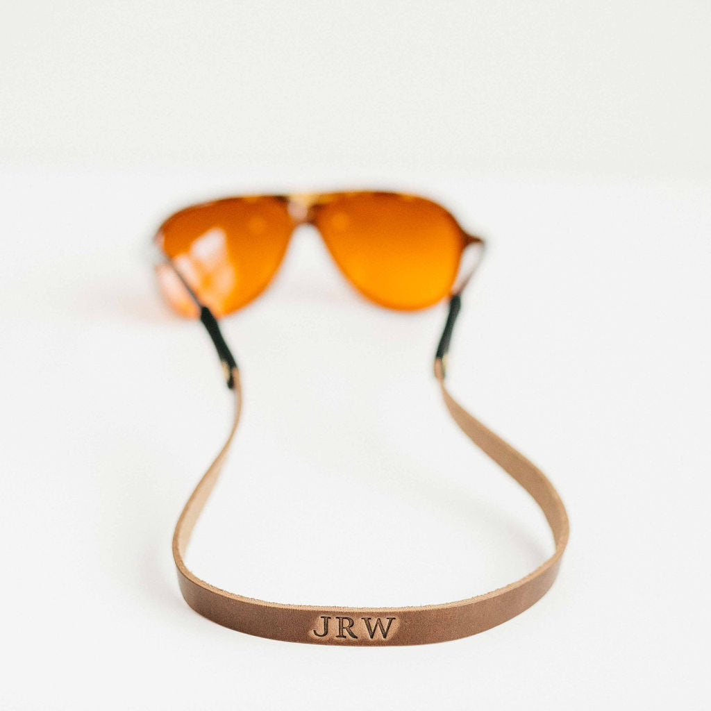 Womens Leather Monogrammed Sunglass Strap Clayton And Crume