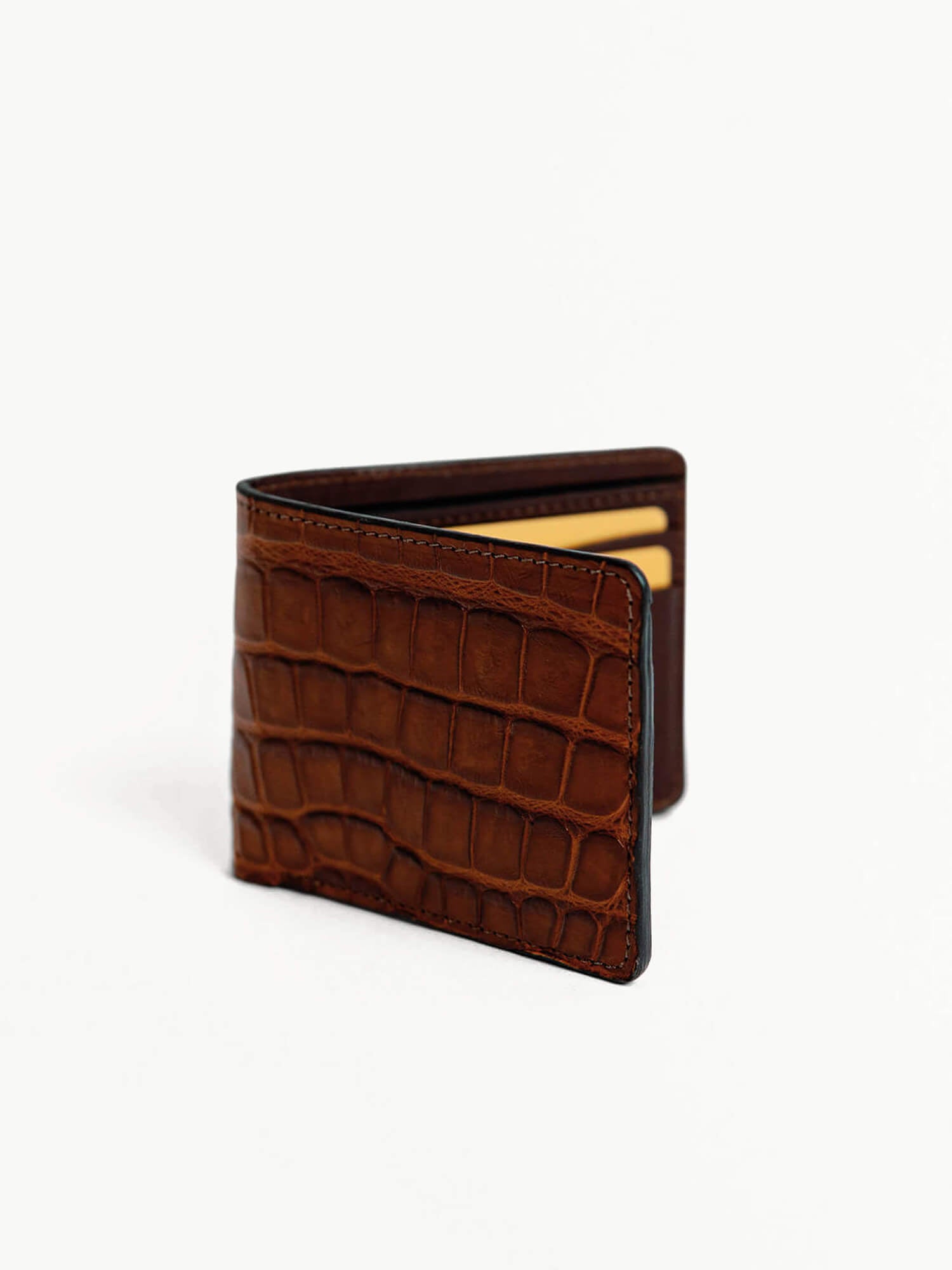 Chestnut Alligator Traditional Bifold – Clayton & Crume
