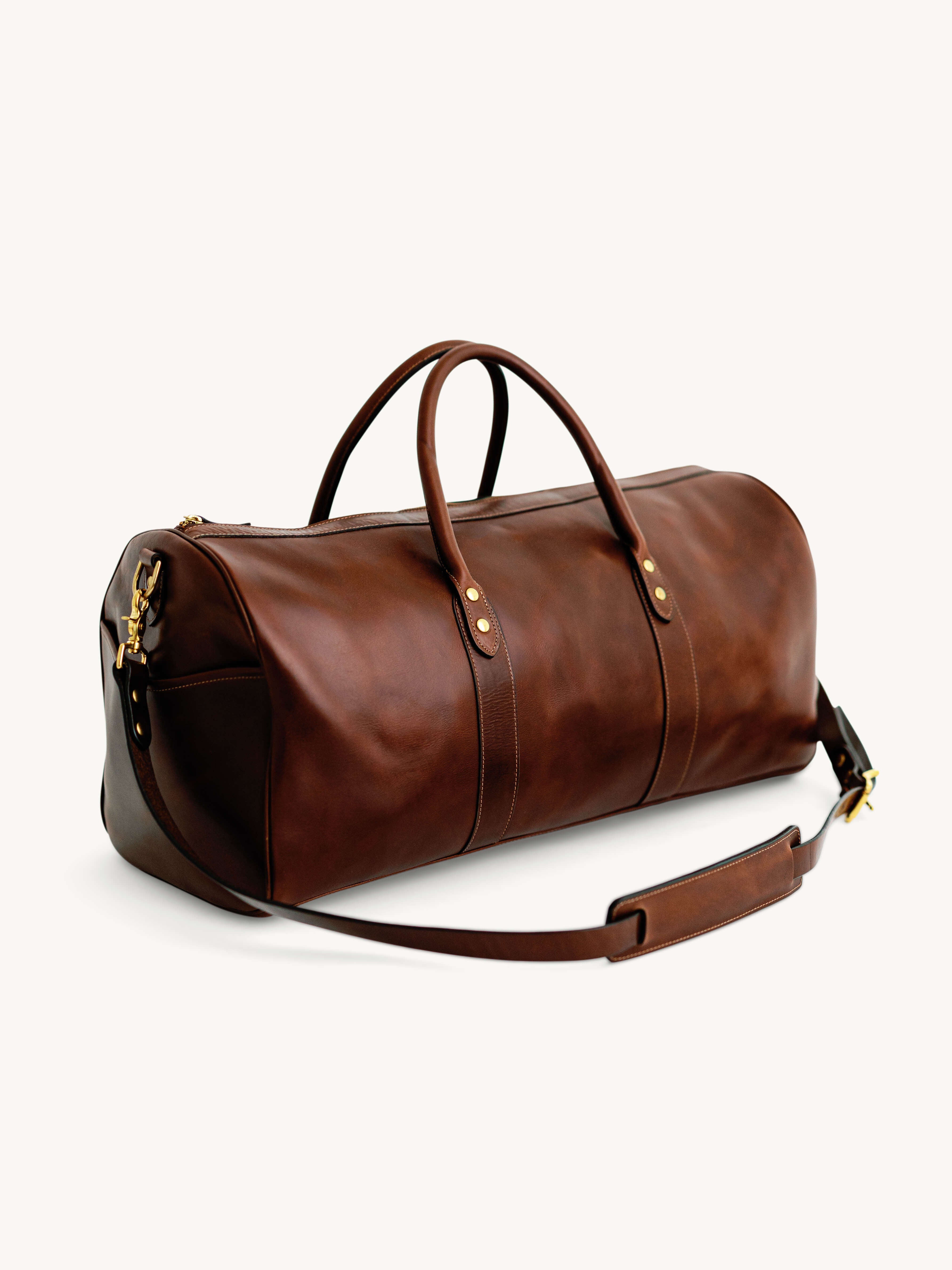 Handmade Substantial Leather Duffle Bag · Brown by Capra - Capra Leather