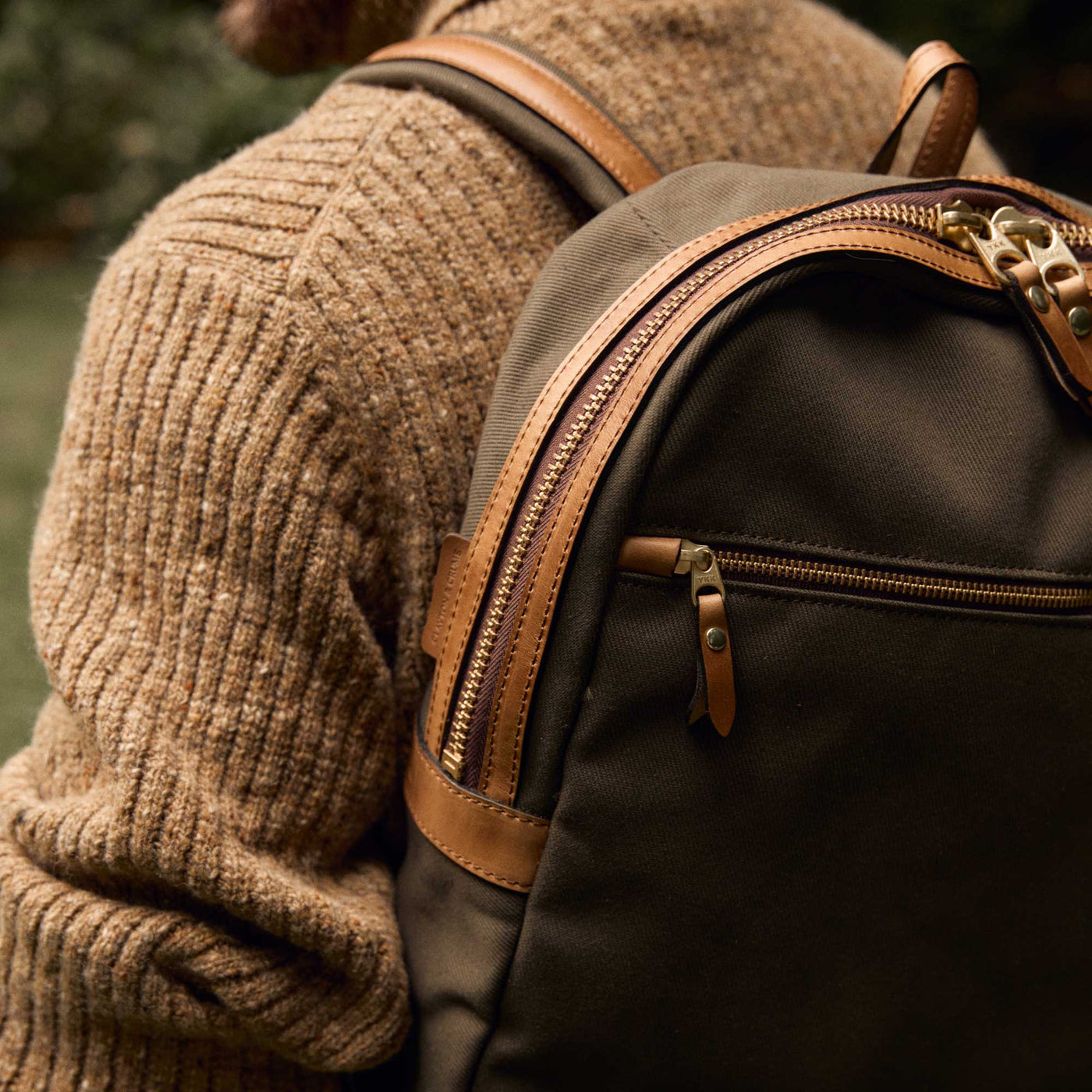 canvas backpack with leather straps Canvas Backpack – Clayton & Crume
