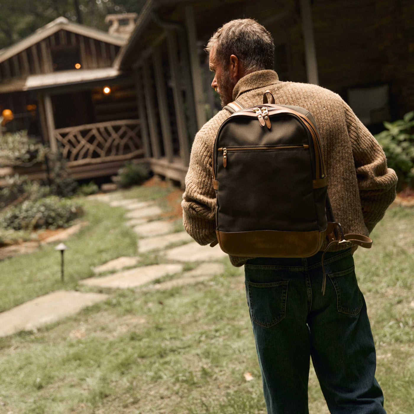 bill roms canvas and leather backpack Canvas Backpack – Clayton & Crume