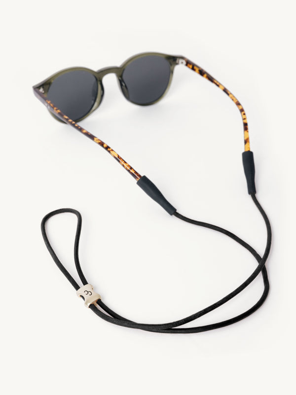 Corded Leather Sunglass Strap