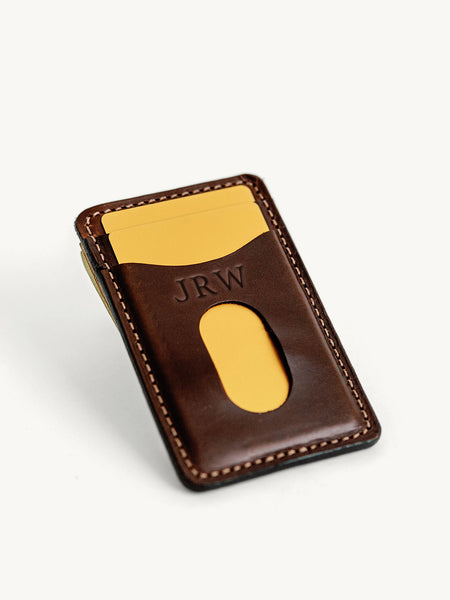 money clip card sleeve Money Clip Wallet Dark Brown