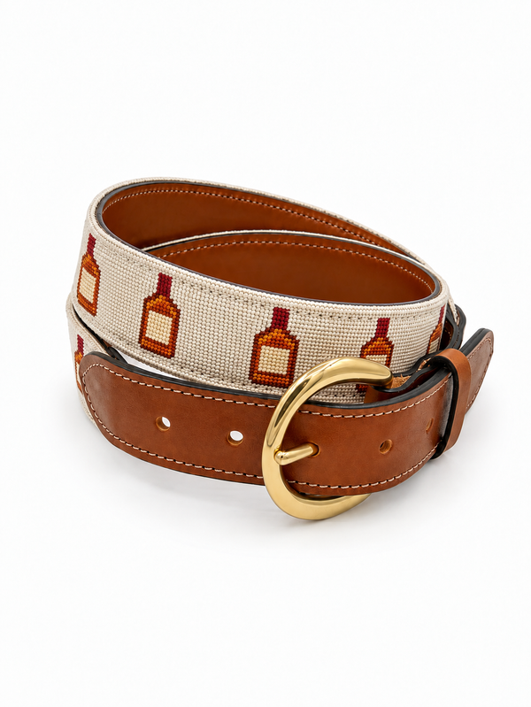 Wide Needlepoint Belt