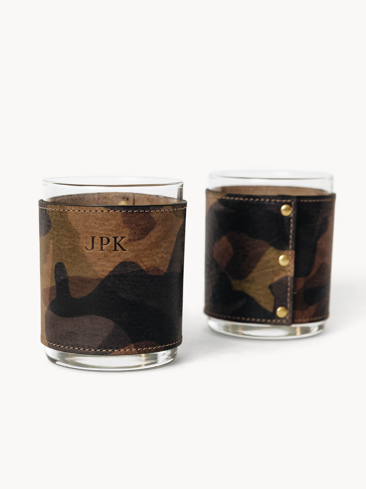 Clayton & Crume Leather Wrapped Rocks Glass - Thumbnail 2
