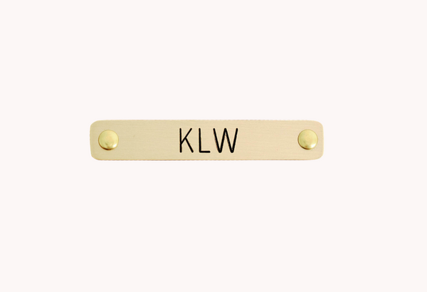 Belt Bar: Solid Brass Nameplate