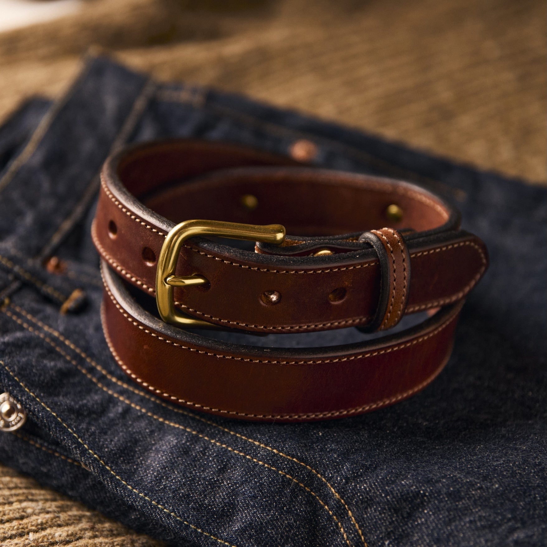 Traditional Stitched Belt – Clayton & Crume