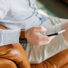 Tumbled Chestnut Apple Watch Strap