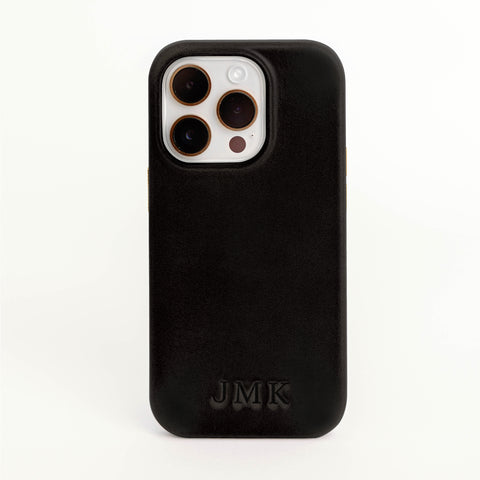 The Monogrammed Leather Phone Case - iPhone 15