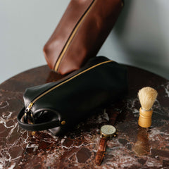 Solid Black Dopp Kit