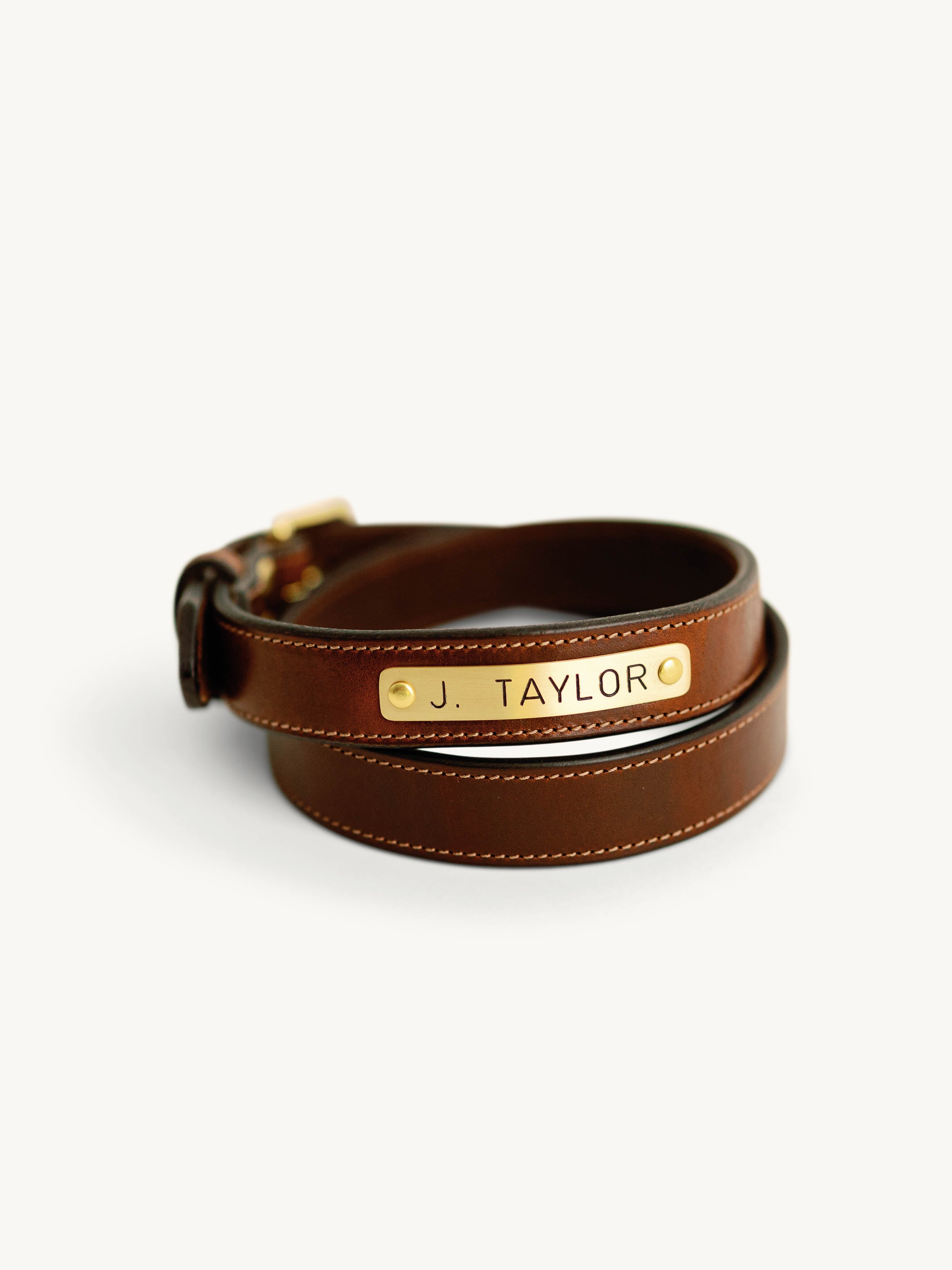 Custom leather outlet belts with name