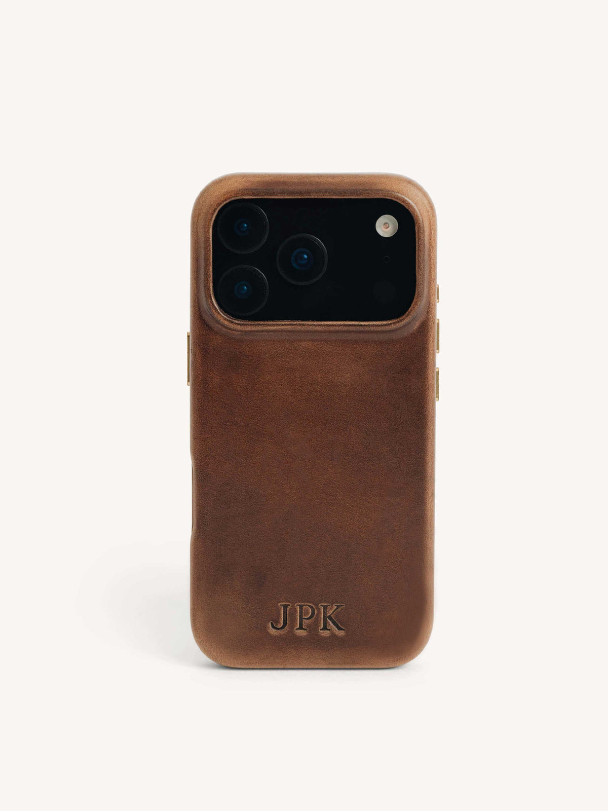 The Monogrammed Leather Phone Case - iPhone 18