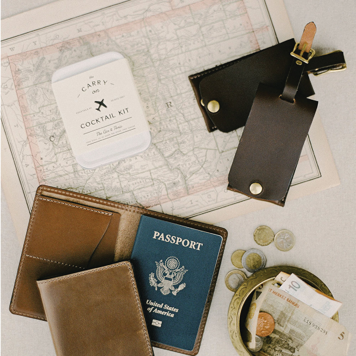 Dark Brown Luggage Tag