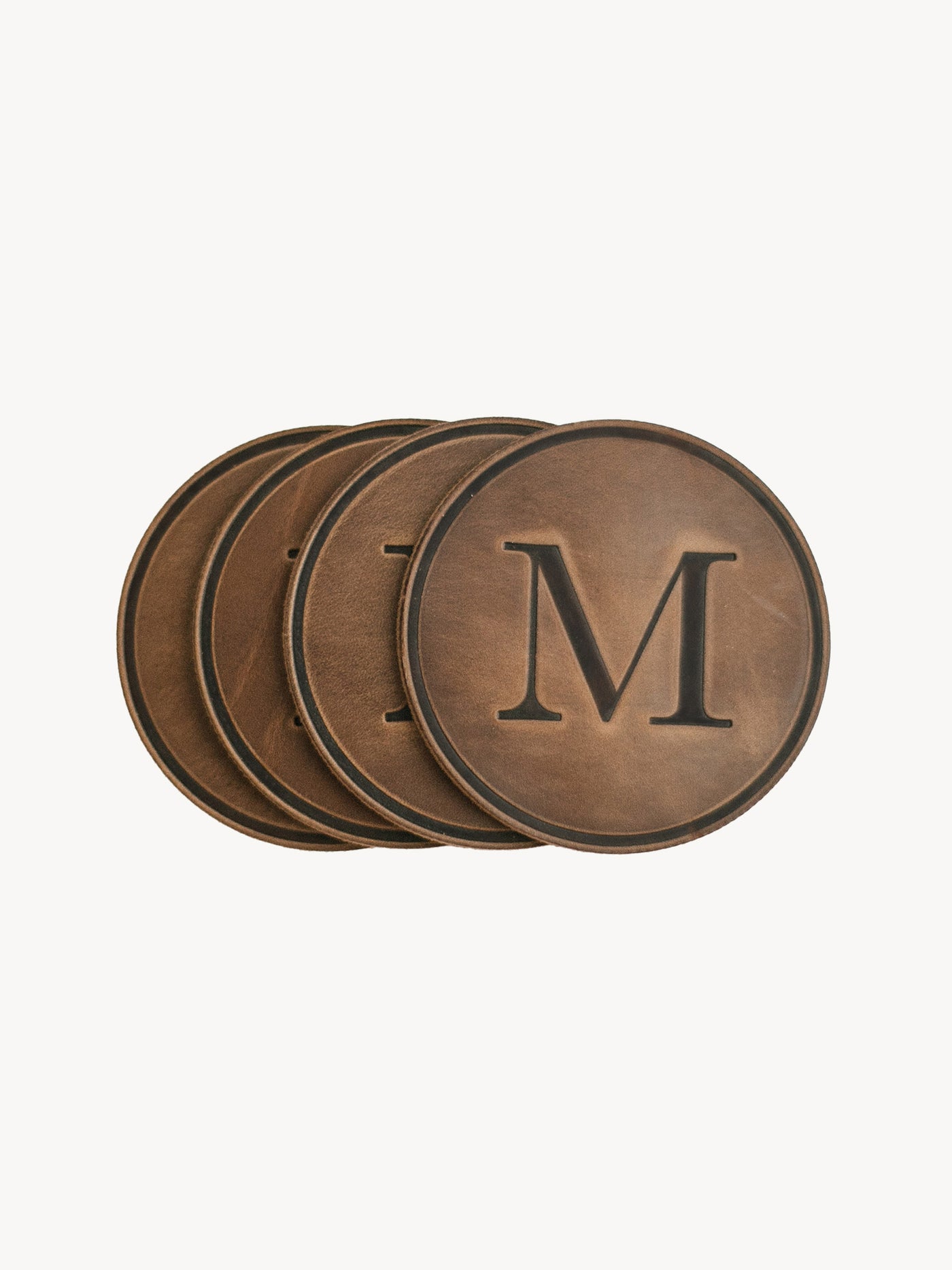Monogrammed Circle Coasters
