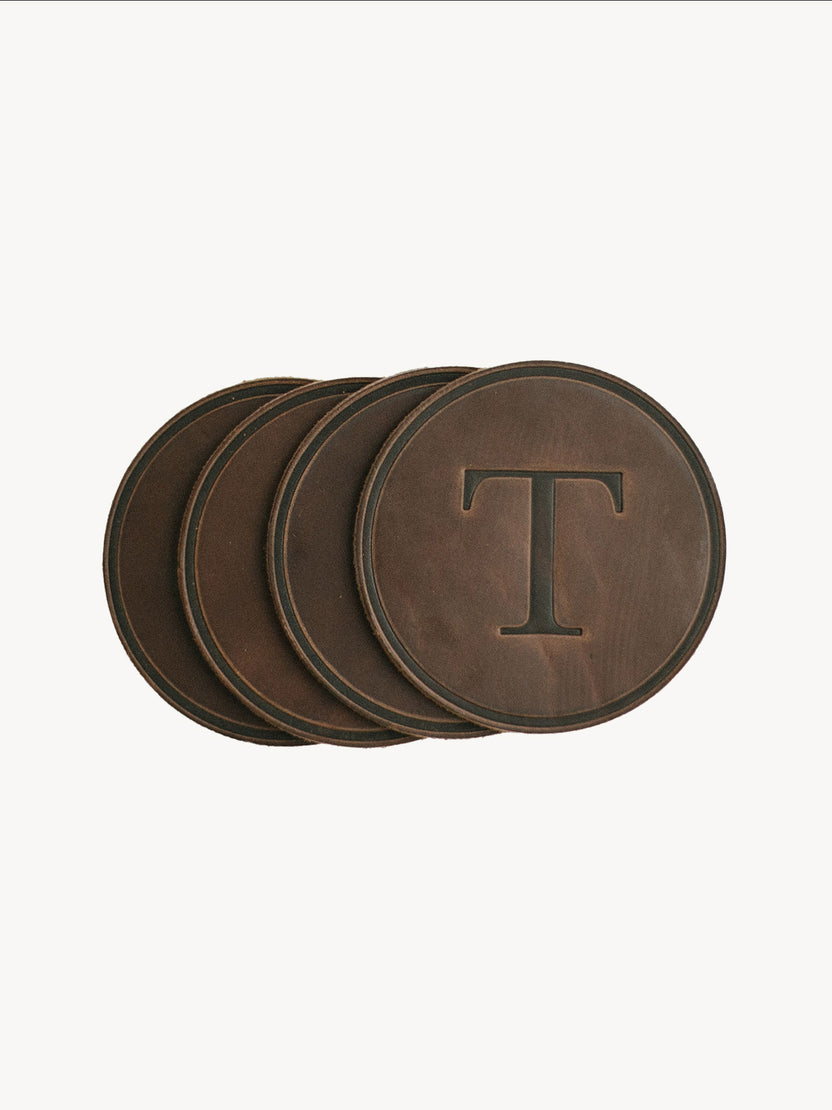Monogrammed Circle Coasters – Clayton & Crume