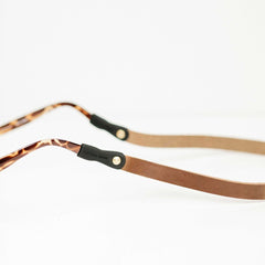Handcrafted, personalized womens leather sunglass strap