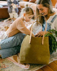 Small Batch Nubuck Olive Tote
