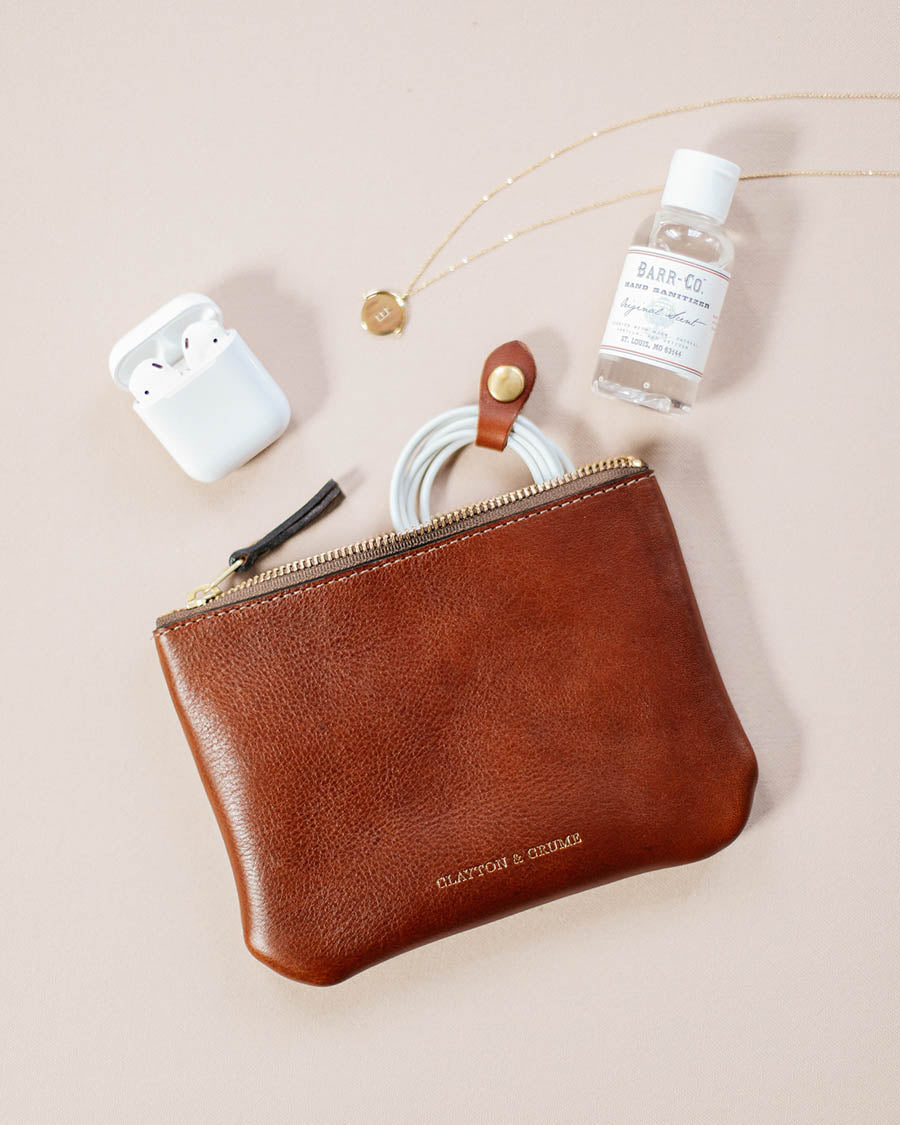 Small Tumbled Chestnut Utility Bag