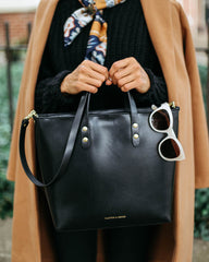 Medium Black Zip Tote