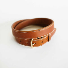 Traditional Stitched Antique Saddle Belt
