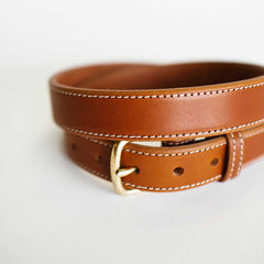 Traditional Stitched Antique Saddle Belt