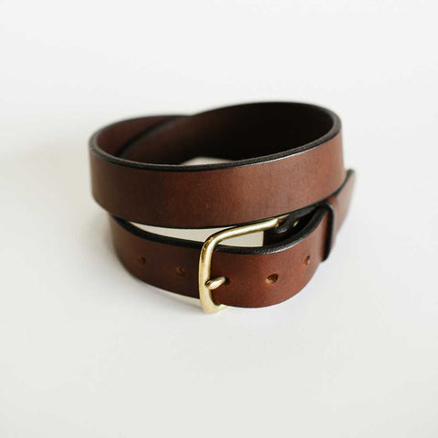 Traditional Unstitched Brown Bridle Belt