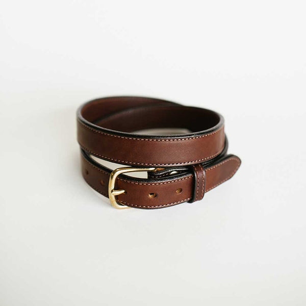 The Kentucky Belt - Stitched Brown Bridle Nameplate Belt – Clayton