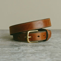 Traditional Stitched Brown Bridle Belt