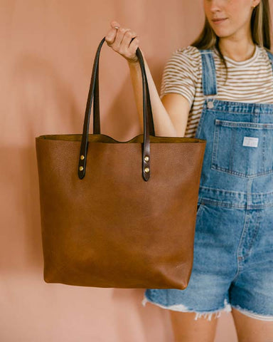 Small Batch Tumbled Chestnut Tote