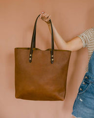Small Batch Tumbled Chestnut Tote