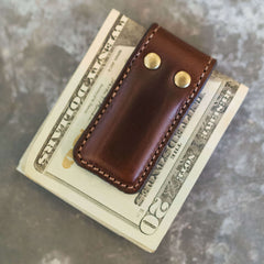 Dark Brown Money Clip Wallet